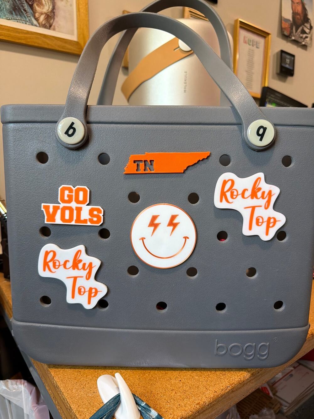 Lot of 5 Slightly Imperfect Tennessee Vols Themed Bogg Bag Charms